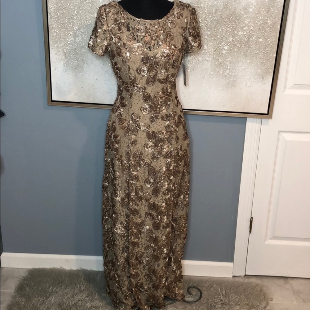 Alex Evenings Rosette A-Line Gown